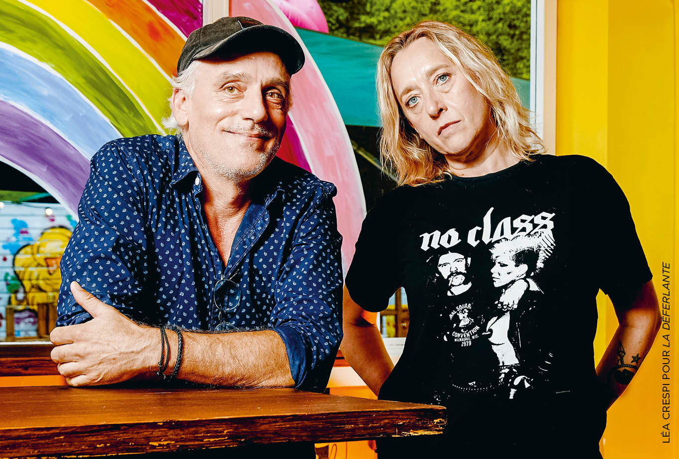 Philippe Poutou et Virginie Despentes lors de la rencontre de La Déferlante 8 - Rire