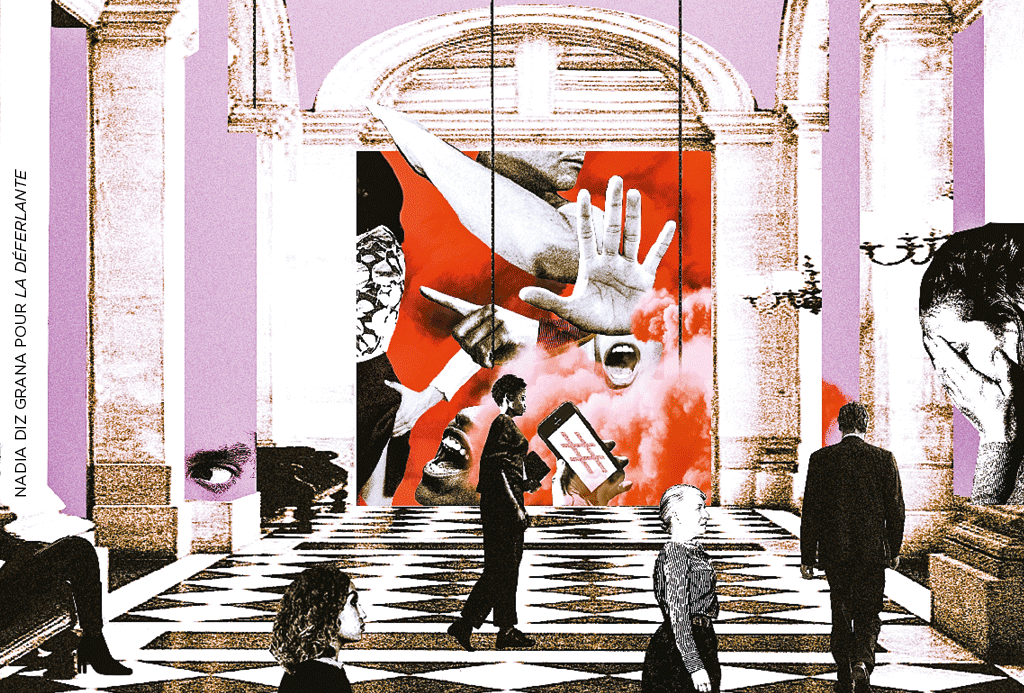 Collage Nadia Diz Grana La Déferlante 9 - Enquête Violences sexuelles : au cœur des cellules d'enquêtes dans les partis de gauche