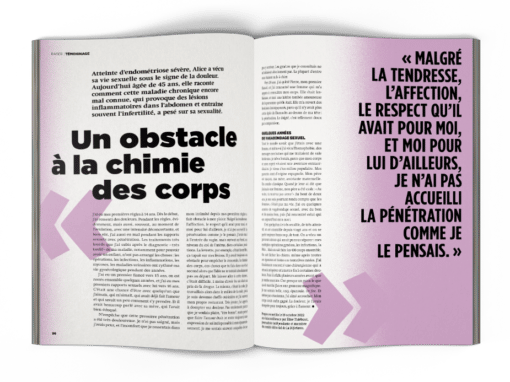 mock-up La Déferlante 9 - endométriose : témoignage d'Alice, 45 ans