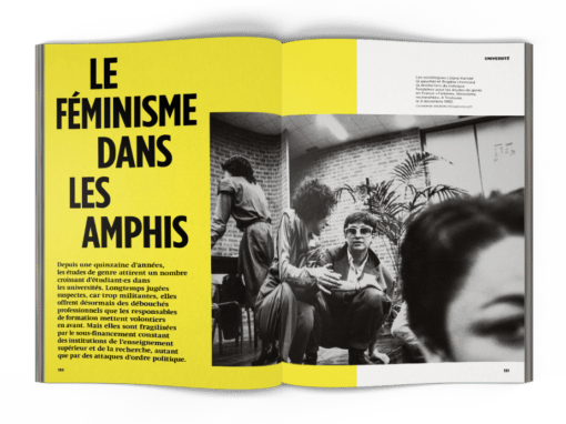 mock-up article La Déferlante 9 - Université Études de genre : le féminisme dans les amphis