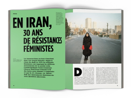 mock-up article La Déferlante 9 - analyse : En Iran, 30 ans de résistances féministes