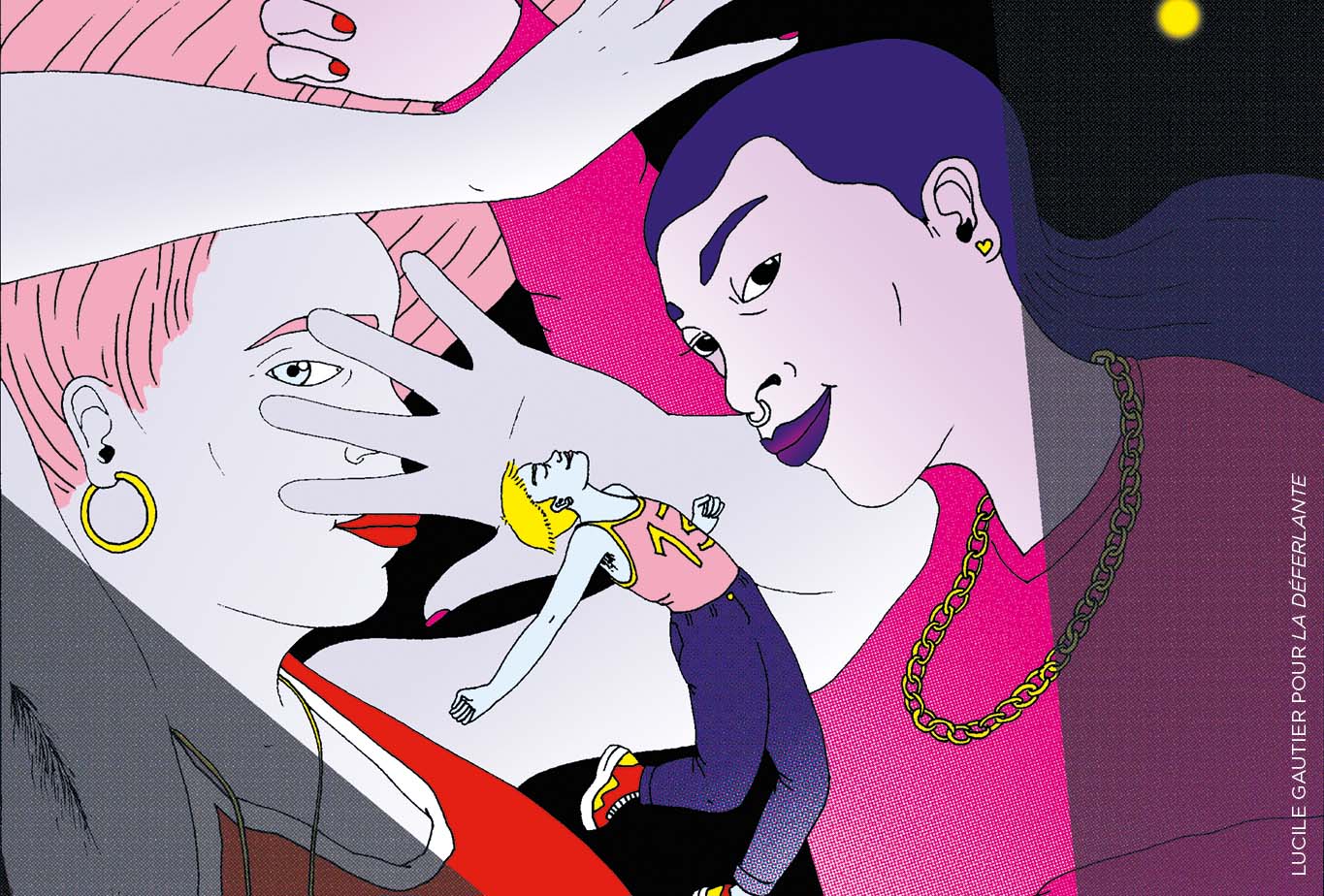 Illustration Lucile Gautier avec au premier et second plan des personnes en train de danser