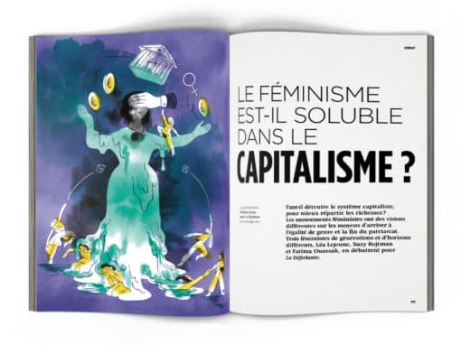 Mock-up Débat « Le féminisme est-il soluble dans le capitalisme ? » signée Elise Thiébaut