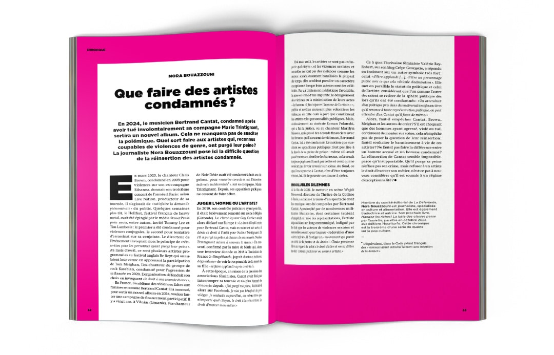 Chronique : Que faire des artistes condamnés ?