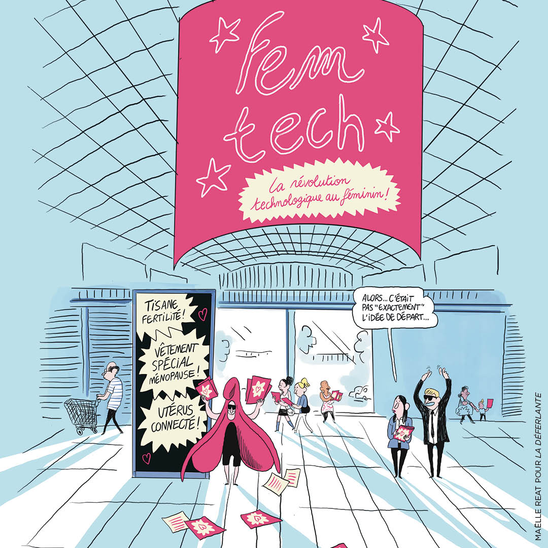Femtech - Illustration : Maëlle Réat pour La Déferlante