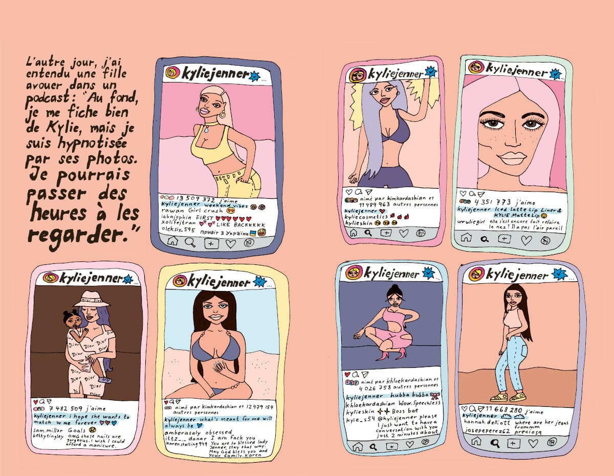 Planche de la bande dessinée de Liv Strömquist Dans le palais des miroirs, Rackham, 2021.