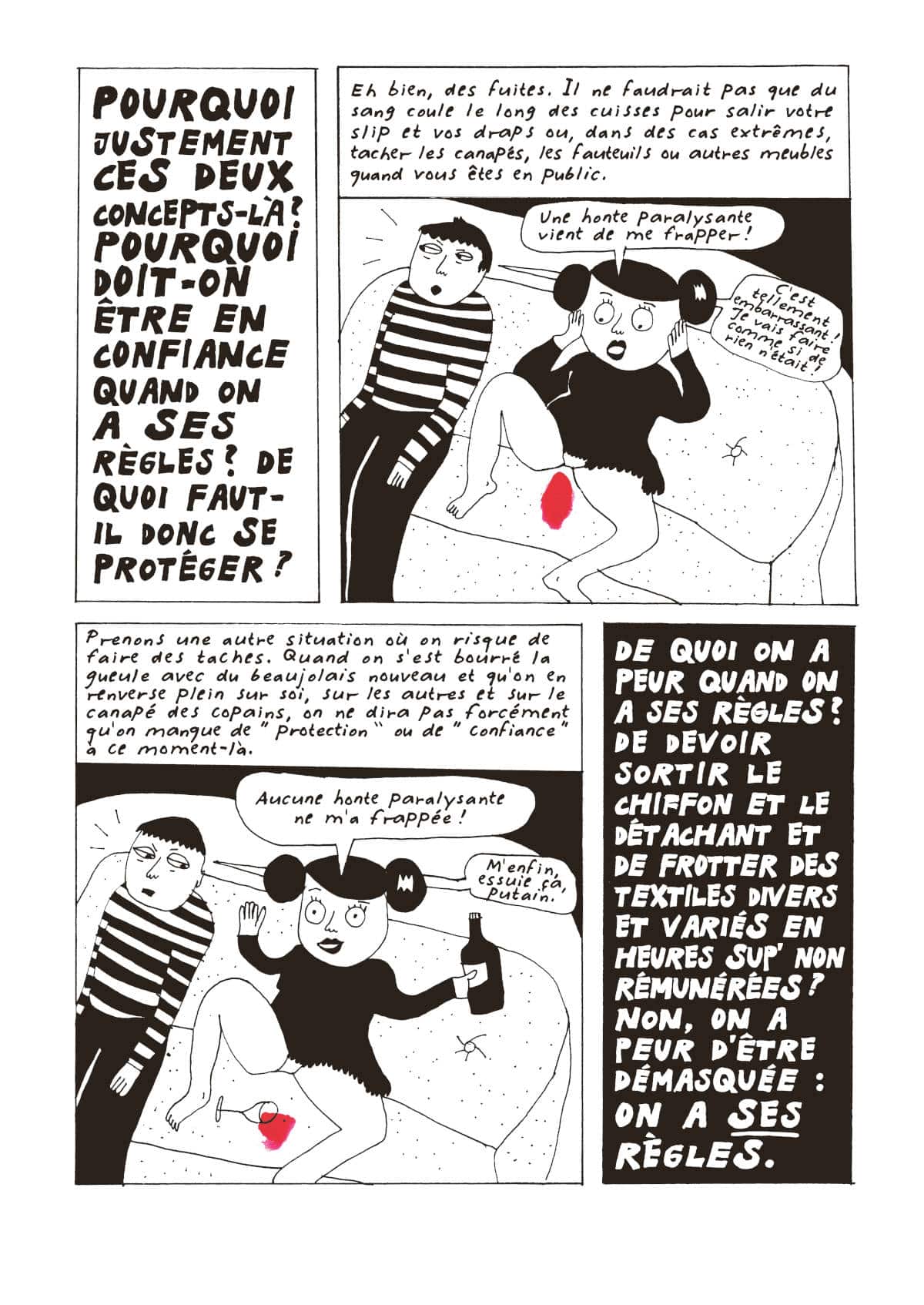 Planche de la bande desinée de Liv Strömquist L'Origine du monde, Rackham, 2016.