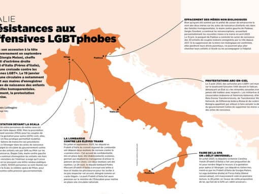 Carte Italie : Résistances aux offensives LGBTphobes