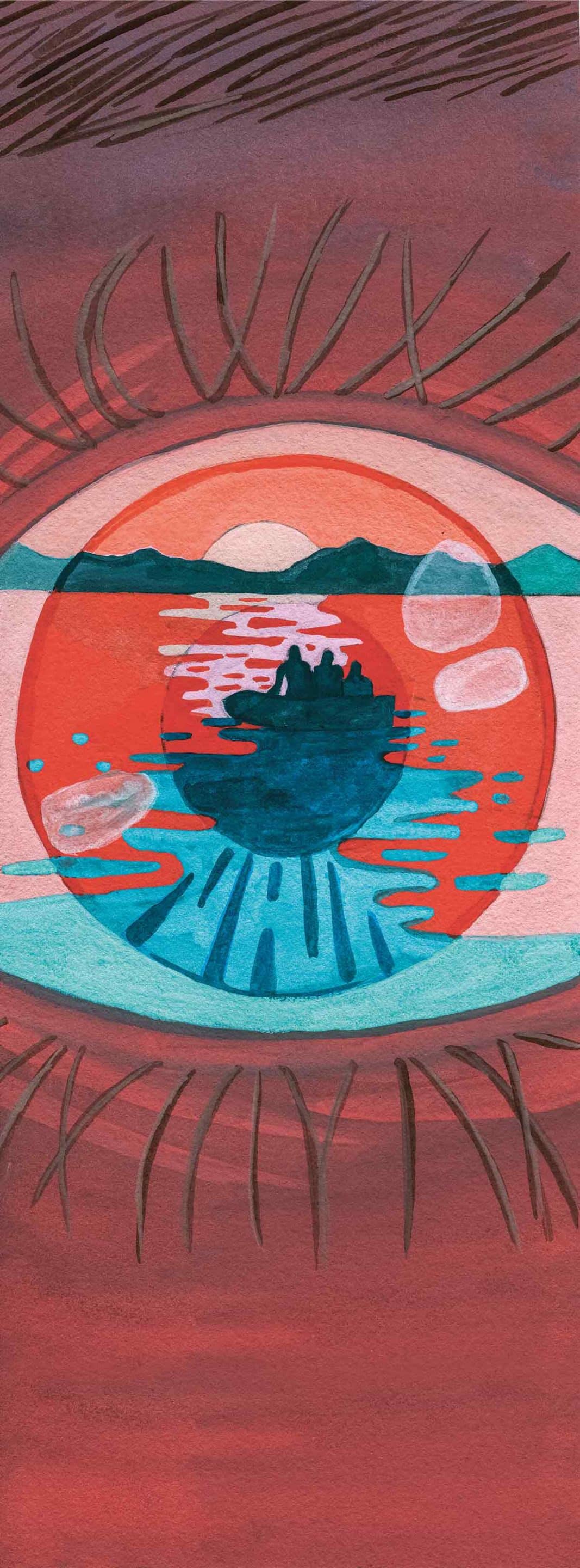 Illustration de Marie Larrivé pour le récit signé Isabelle Sorente « Sogno Reale, rêve réel » - La Déferlante 12