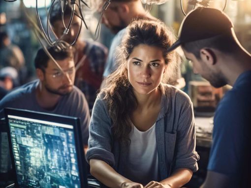 image générée en juillet 2023 par l’algorithme d'intelligence artificielle Midjourney grâce à des requêtes rédigées par l’artiste Karin Crona