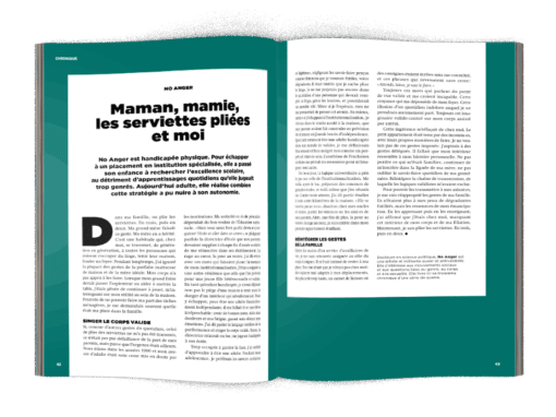 mock-up Chronique No Anger « Maman, Mamie, les serviettes pliées et moi » - La Déferlante 12