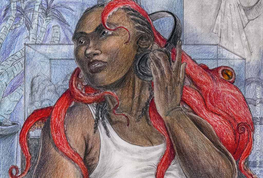 Illustration de Nygel Panasco pour la fiction « Thug & moi » signée Seynabou Sonko - La Déferlante 12