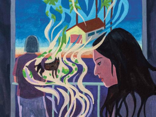 Illustration de Marie Larrivé pour le récit signé Isabelle Sorente « Sogno Reale, rêve réel » - La Déferlante 12