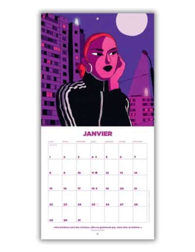 Calendrier 2024 La Déferlante - Mois de janvier