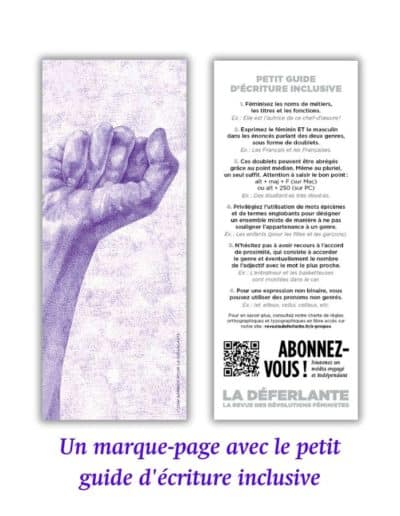Marque-page + guide de l'écriture inclusive