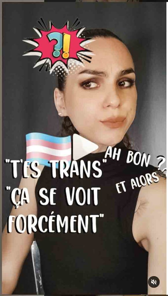 Sur son compte Instagram @aggressively_trans, l’autrice Lexie démystifie les parcours des personnes trans.LEXIE / AGGRESSIVELY_TRANS