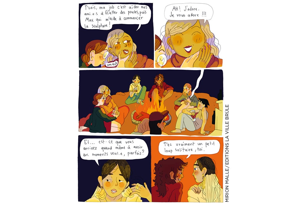 Planche d’Adieu triste amour, de Mirion Malle, éditions la ville brûle, 2022. On y suit la renaissance de Cléo après sa rupture avec un petit ami toxique. MIRION MALLE / ÉDITIONS LA VILLE BRÛLE