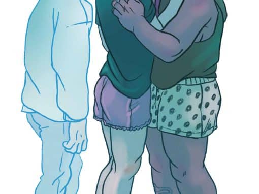 Dessin extrait de Hacker la peau, de Jul Maroh et Sabrina Calvo, Le Lombard, 2023. À Lyon, l’histoire d’un triangle amoureux face à violence de groupuscules d’extrême droite. JUL MAROH / SABRINA CALVO / LE LOMBARD