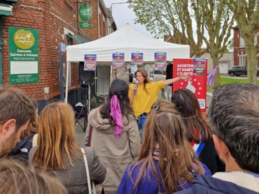Mathilde Panot à Hénin-Beaumont, le 24 mai 2024. Crédit photo : Emmanuelle Garnot.
