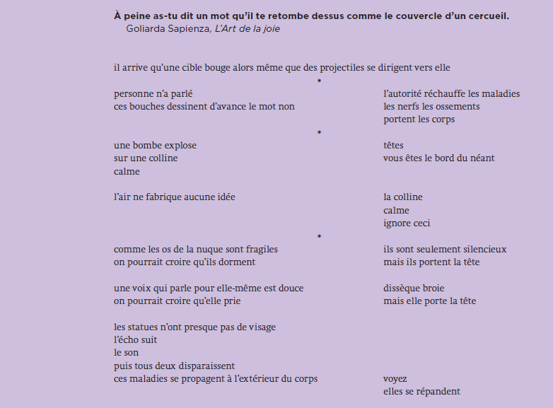 Poésie de Laura Vazquez