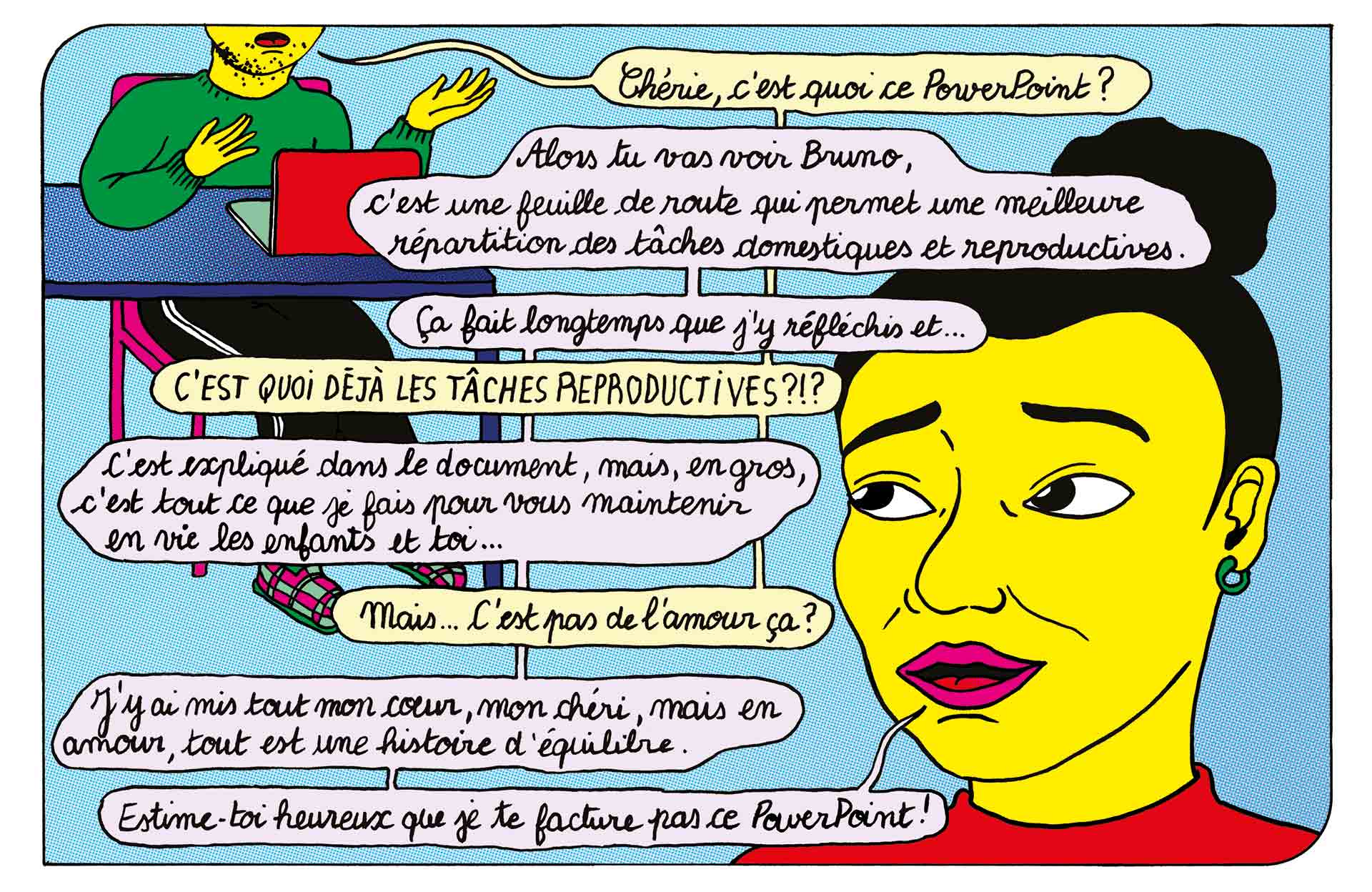 Chérie, c'est quoi ce PowerPoint ? Lucile Gautier pour La Déferlante