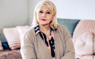 Ida Elbahi chez elle à Lys-lez-Lannoy, dans les Hauts-de-France, janvier 2025. Crédit photo : Aimée Thirion